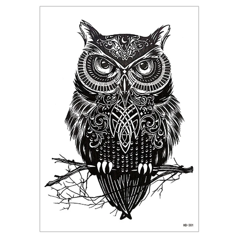 Waterproof TemporaryTattoo Sticker For Men Women Tiger Wolf Death Skull Temporary Tattoo Fake Henna Skeleton King Animal Tatoo