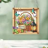 Diamond Painting Acrylic 2D Flat Flower Basket Hanging Diamond Art Kits Wall Door Decor
