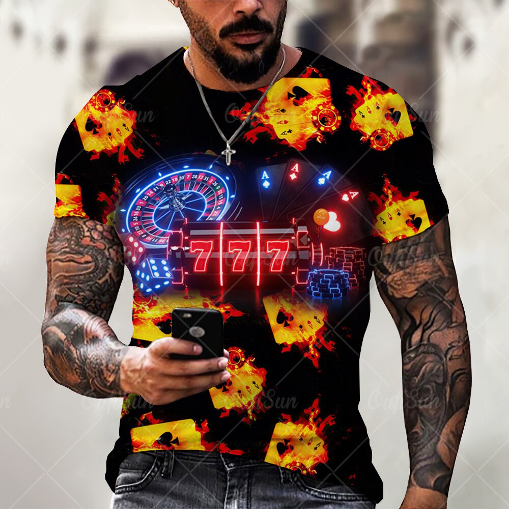 

Skull Poker A - 3D Printed Men T Shirt, Xxxl, 501 Original