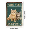 Funny"Are You Pooping Cat" - Vintage Metal Signs(12*16Inch) - Cat