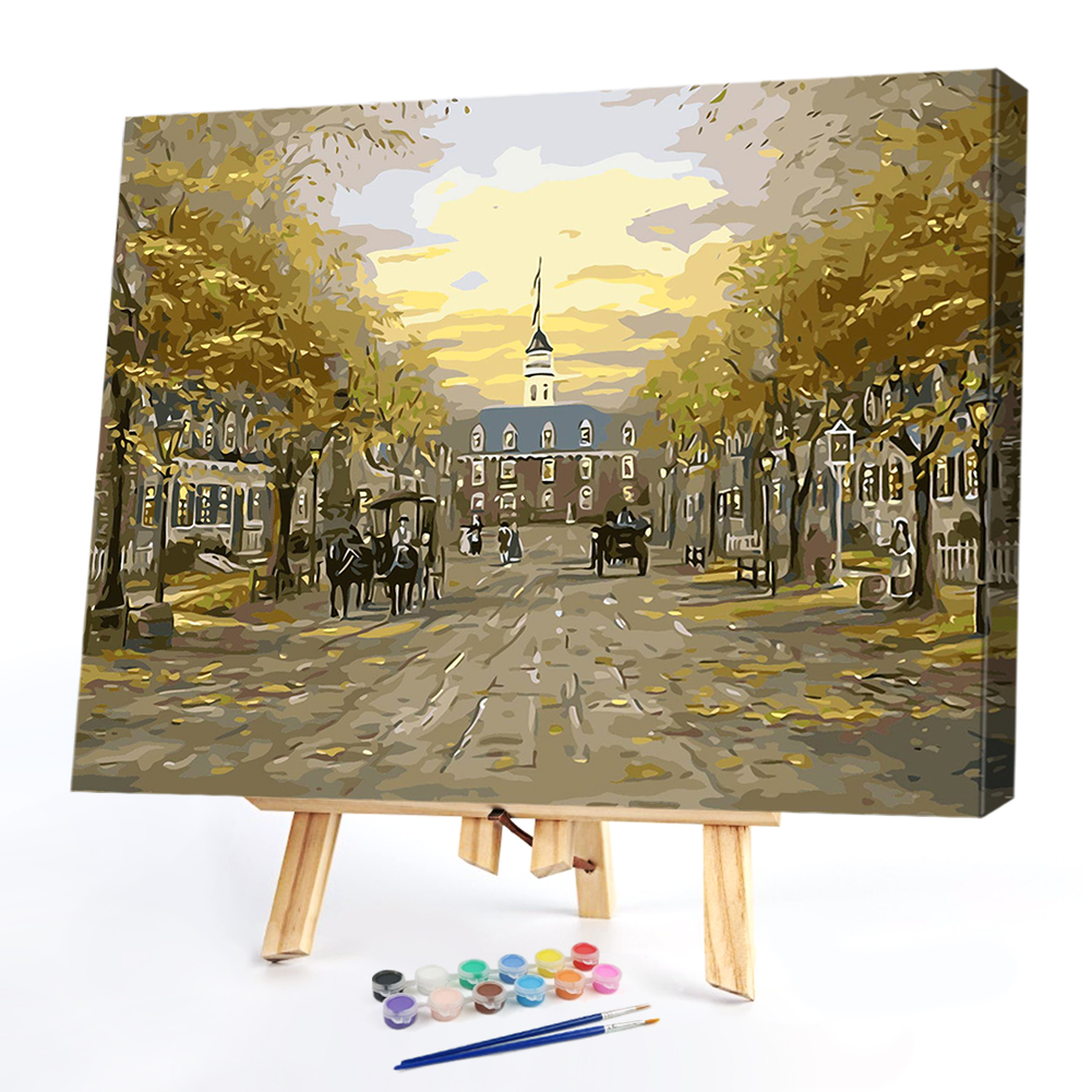 

40*50CM Paint By Numbers-Carriage Road, 501 Original