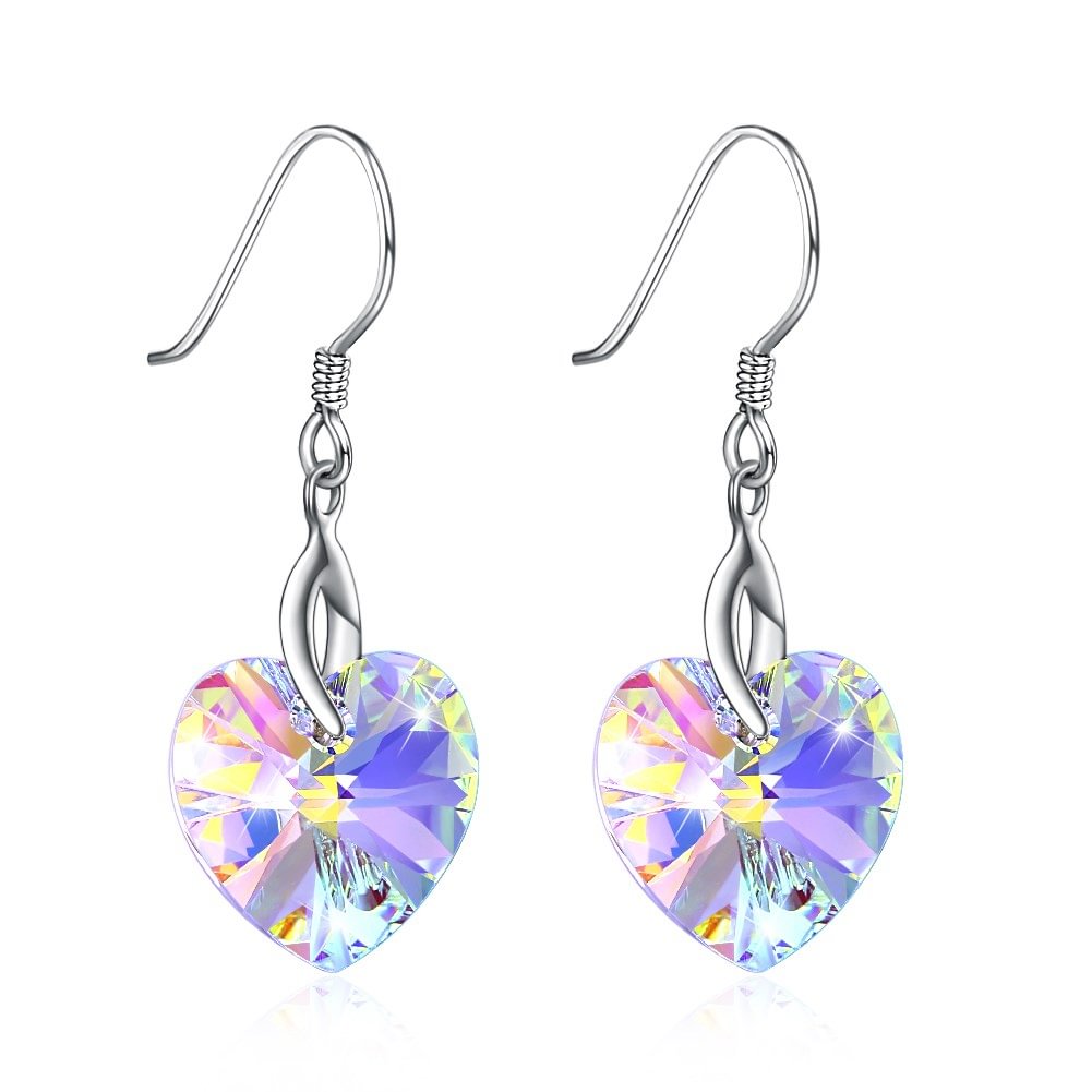 Personalized   Drop Heart Earrings
