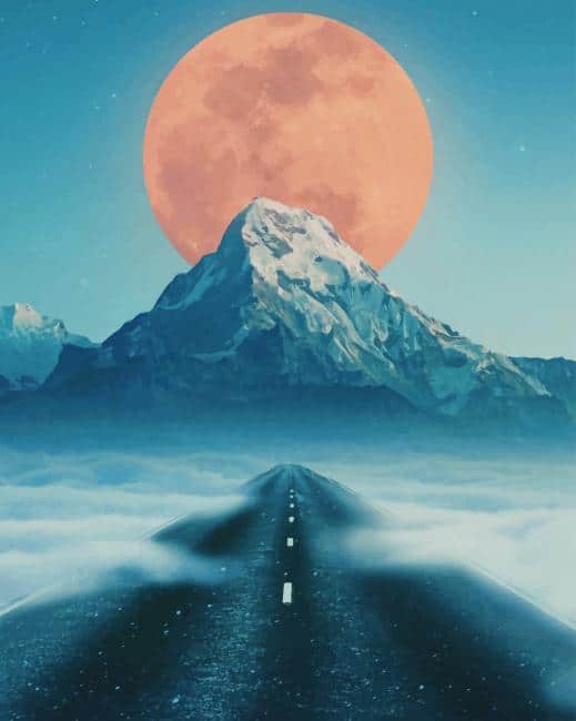 

Road To Moon – Paint By Numbers - 40*50CM, 501 Original