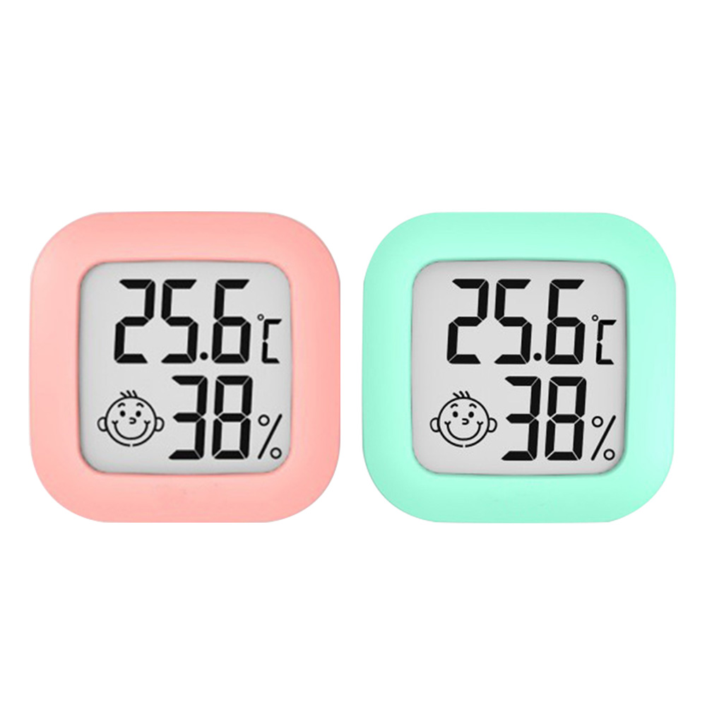 

Mini Indoor Thermometer Home Electric Digital Temperature Humidity Monitor, Pink, 501 Original