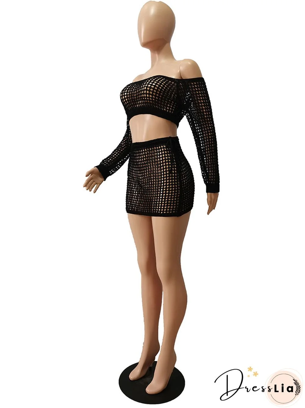 Beachwear Knitted Crochet Cover Ups 2 Piece Sets