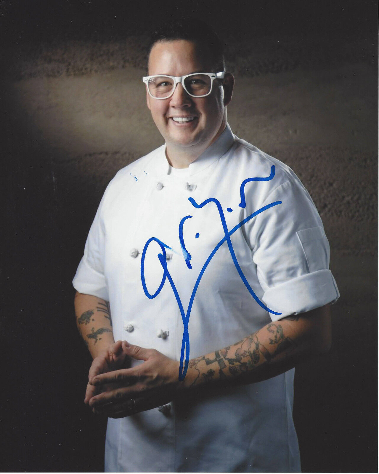 GRAHAM ELLIOT SIGNED AUTHENTIC 8X10 Photo Poster painting D w/COA TOP CHEF COOK MASTERCHEF