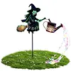 Halloween Witch Cauldron Garden Light for Lawn Porch Patio Walkway Entryway