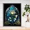 >SALE<5D DIY Full Round Drill Diamond Painting Stained Glass Rose Kit Decor(sz4133)