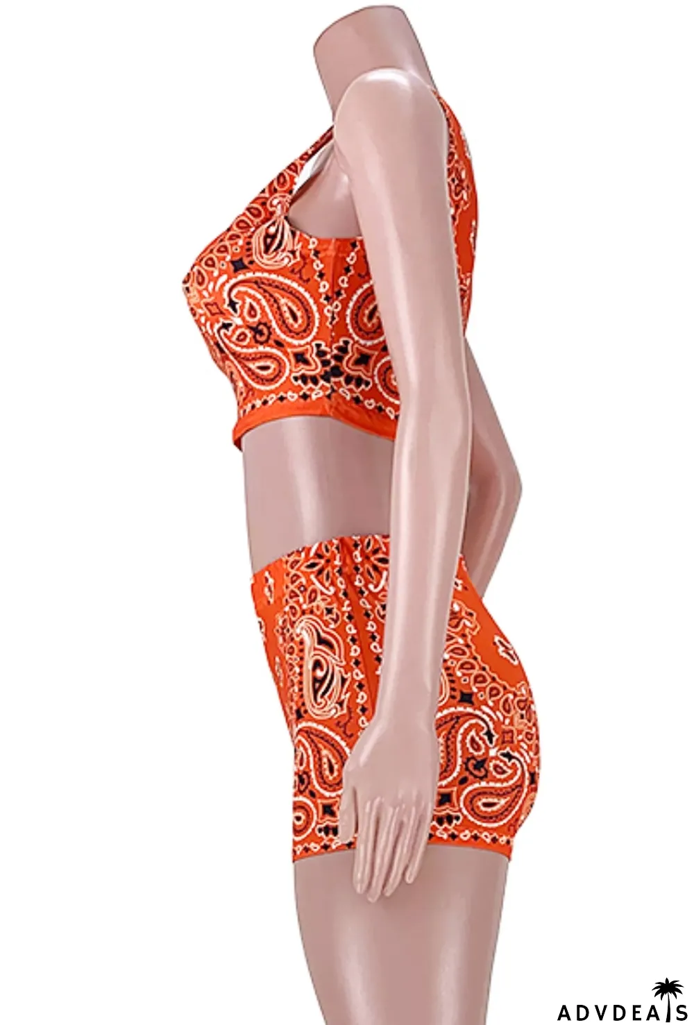 Summer Print Jogger Bra and Shorts 2PC Set