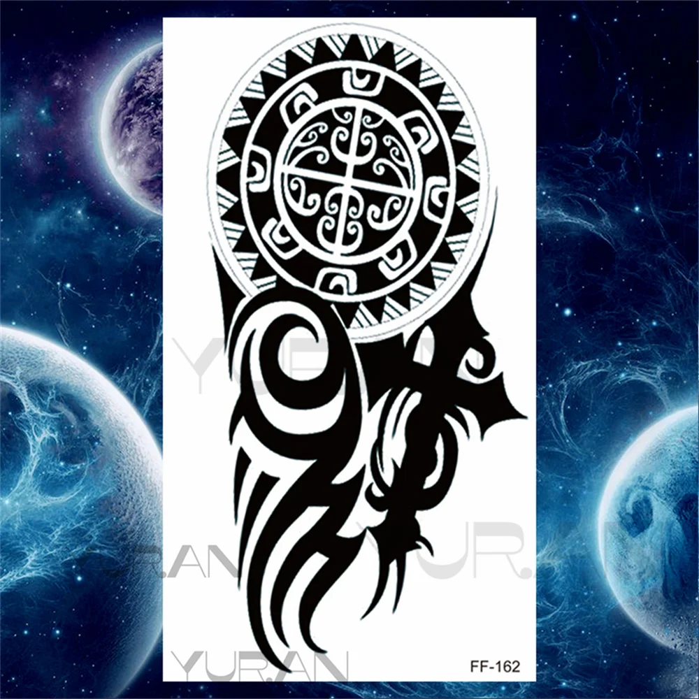 Sdrawing Scary Temporary Tattoos For Men Women Realistic Wolf Forest Lion Tiger Vampire Compass Fake Tattoo Sticker Arm Body Tatoos