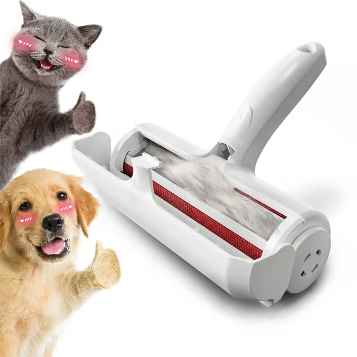 Pet Hair Remover Roller with Self-Cleaning Base