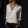 Gioiacombo™ Camicia in chiffon con bottoni scollo a V
