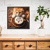 Guten Morgen Katze und Kaffee - Rundbohrer Diamantmalerei - 40*40cm