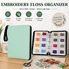 Tangle-Free Cross Stitch Floss Organizer Binder - 50 Clear 9-Pocket Pages (Holds 450 Colors) Waterproof Zip Storage Case tapestrymarket