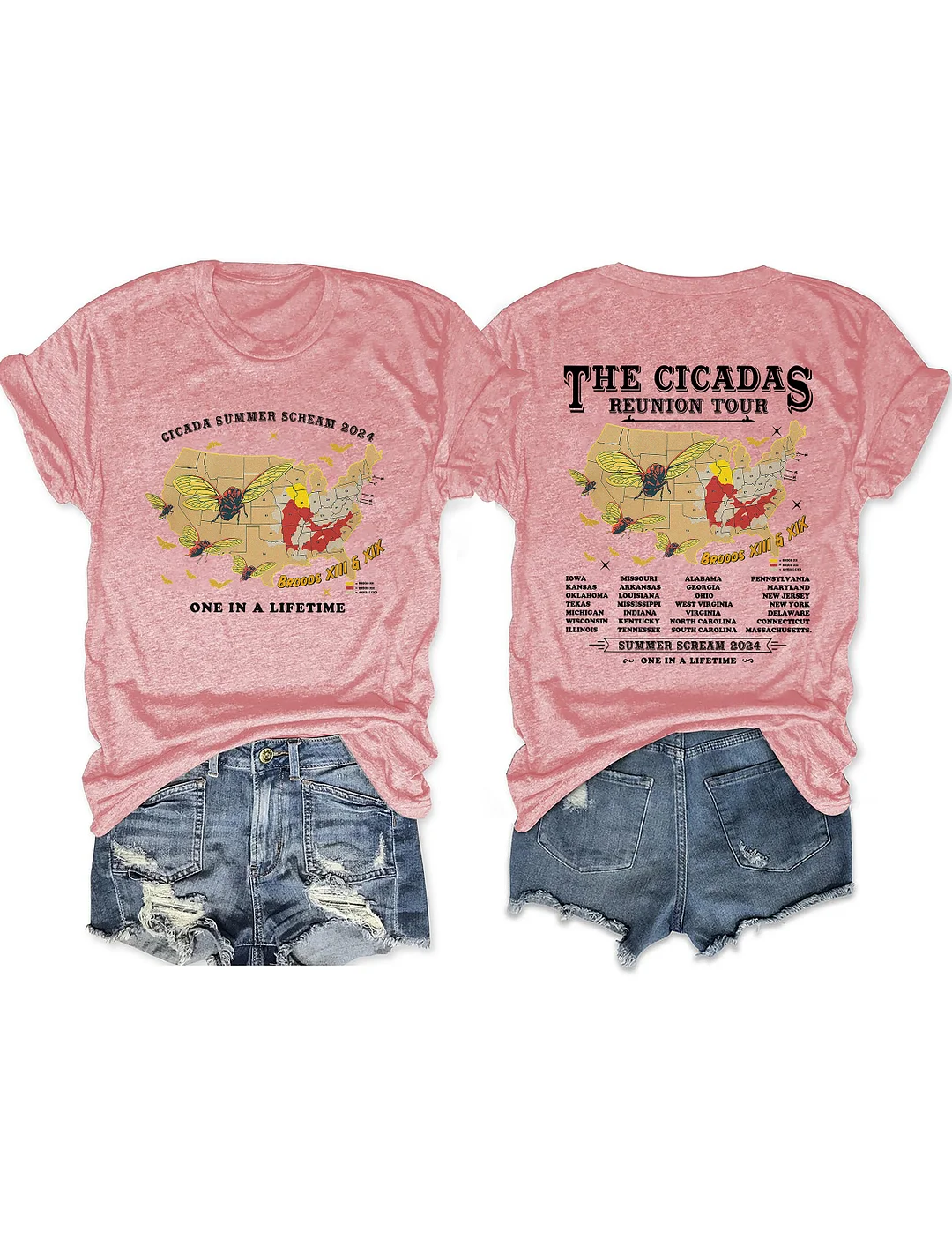 Cicadas Summer Scream Reunion Tour 2024 T-shirt