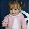 20" Blue Eyes Cloth Body Reborn Toddler Baby Girl Doll Qunka with Short Curly Brown Hair - RBBI-Myrebornbabydoll&reg; Myrebornbabydoll&reg;