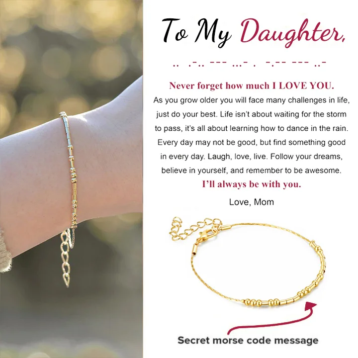 To My Daughter I Love You Morse Code Bracelet