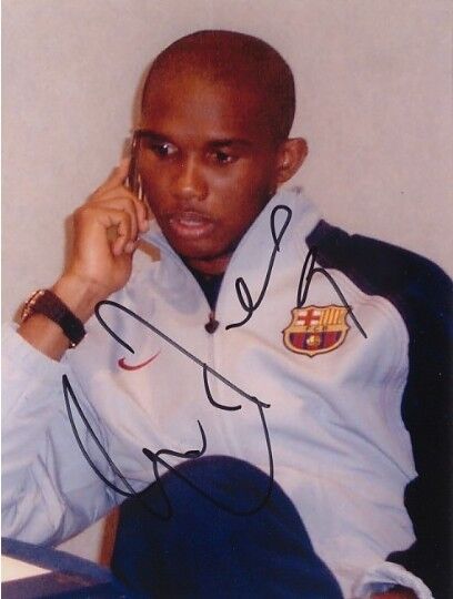 Samuel Eto'o genuine autograph 5x7