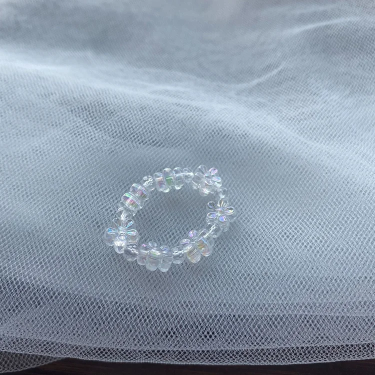 Sweet Flower Crystal Ring
