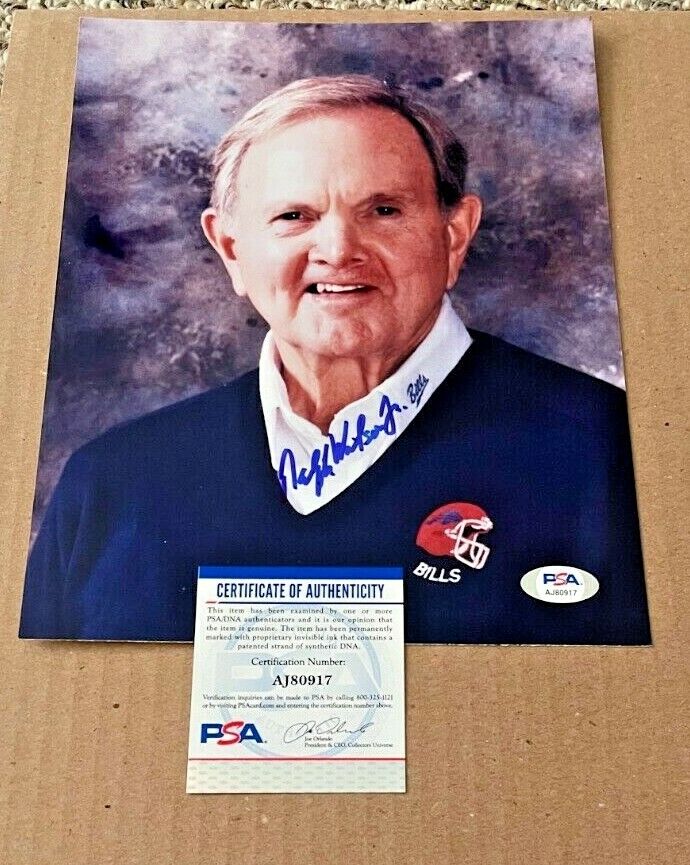 RALPH WILSON SIGNED 8X10 BUFFALO BILLS Photo Poster painting PSA/DNA CERTIFIED