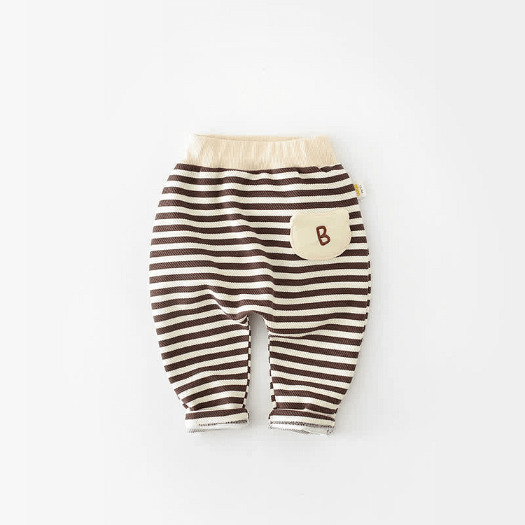 B Baby Striped Bear Casual Pants