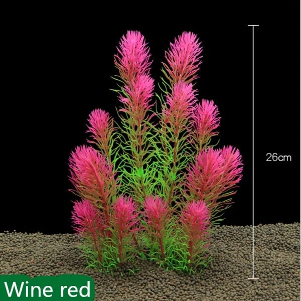 26cm Green PVC Material Simulation Artificial Water Grass Fake Flower Water Fish Tank Aquarium Landscape Decoration Flowers
