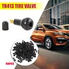 100pcs TR-413 Snap In Short Black Rubber Valve Stems TR413 Tubeless Valves