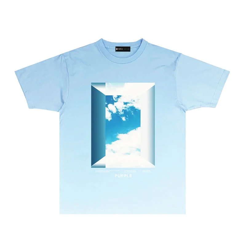 Purple 2023 new fashion T-shirt short sleeves