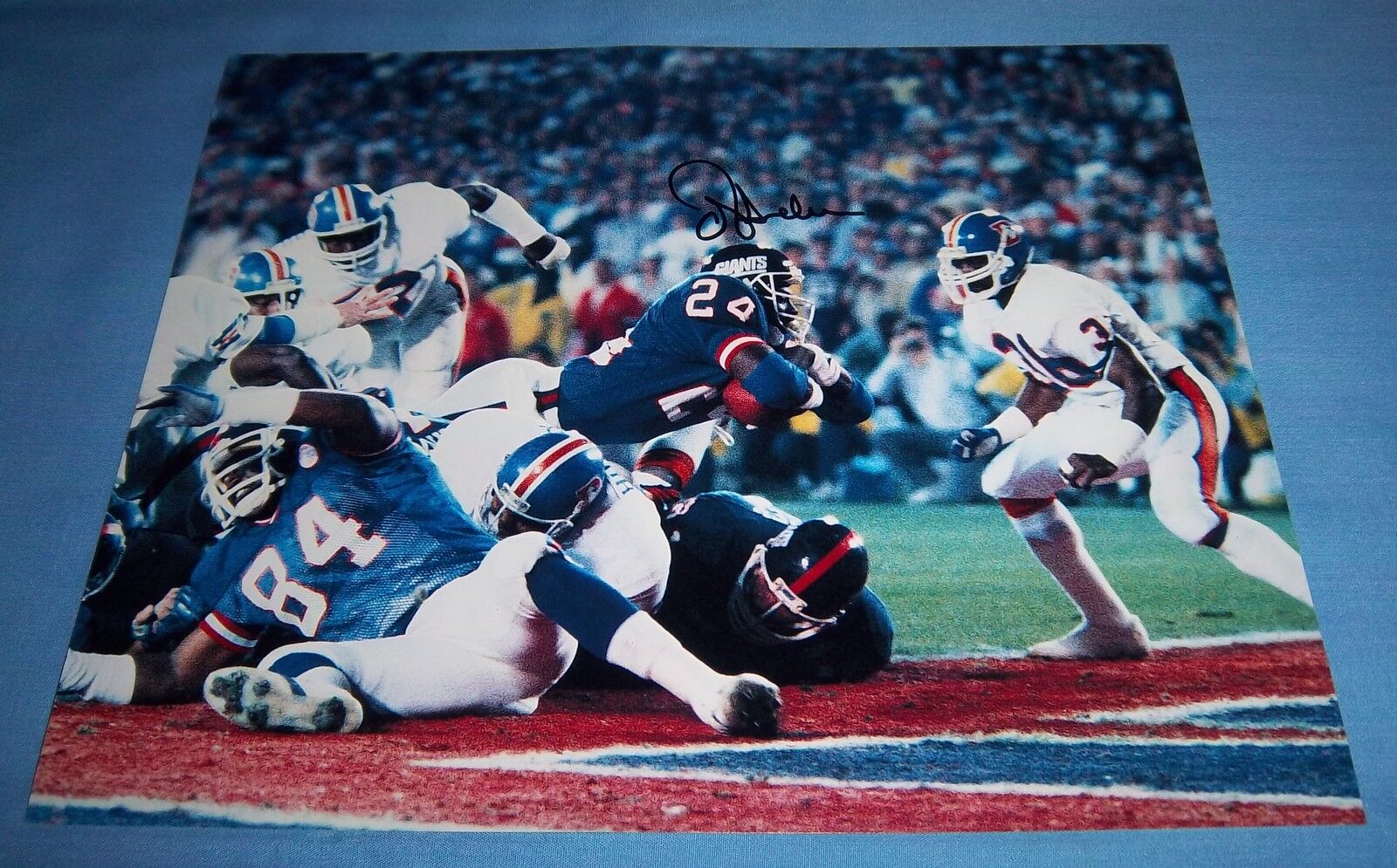 NY Giants Ottis OJ Anderson Signed Autographed 8x10 Photo Poster painting Super Bowl Champs C