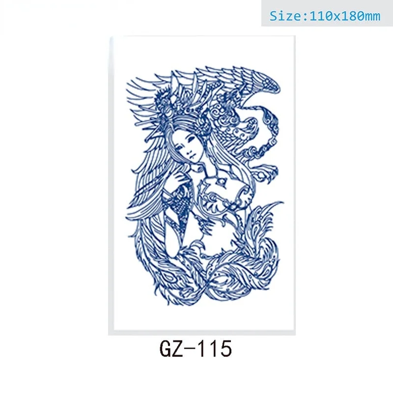 Net Red Herbal Juice Semi-permanent Waterproof Sweat-proof Tattoo Masking Scar Tattoo Sticker Herbal Juice Tattoo Sticker