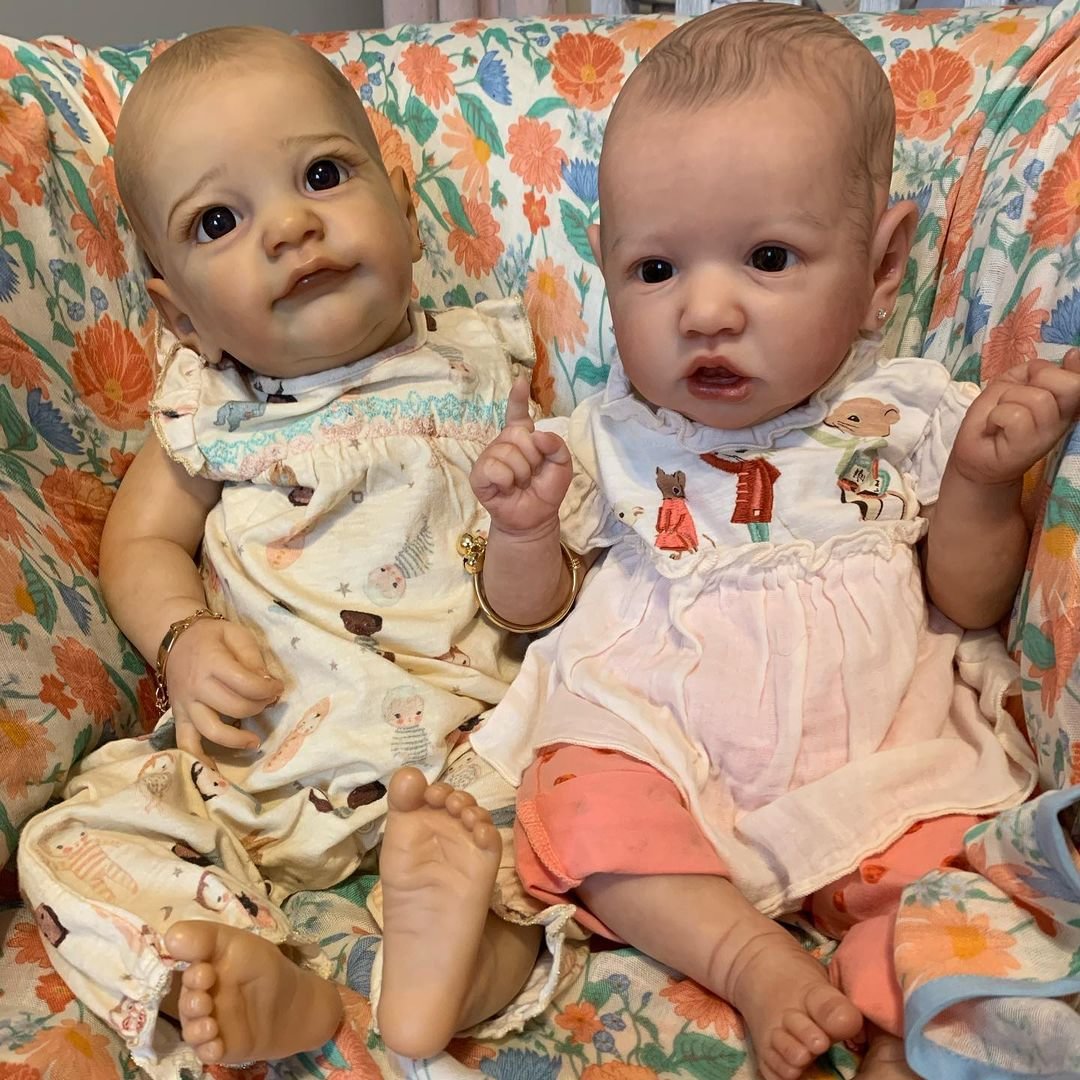 [Reborn Twins] 20'' Truly Look Real Baby Dolls Twins Sister Stormi and Carolyn