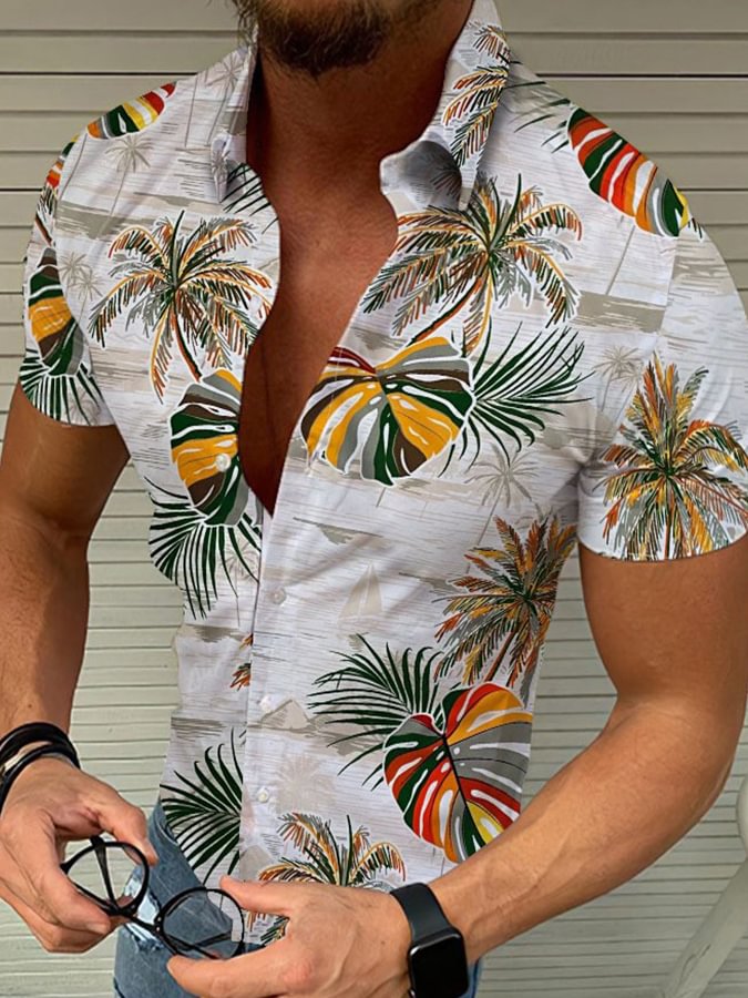 Men's Summer Casual Print Shirt