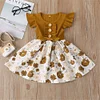Baby Girls Patchwork Floral Ruffles Dress