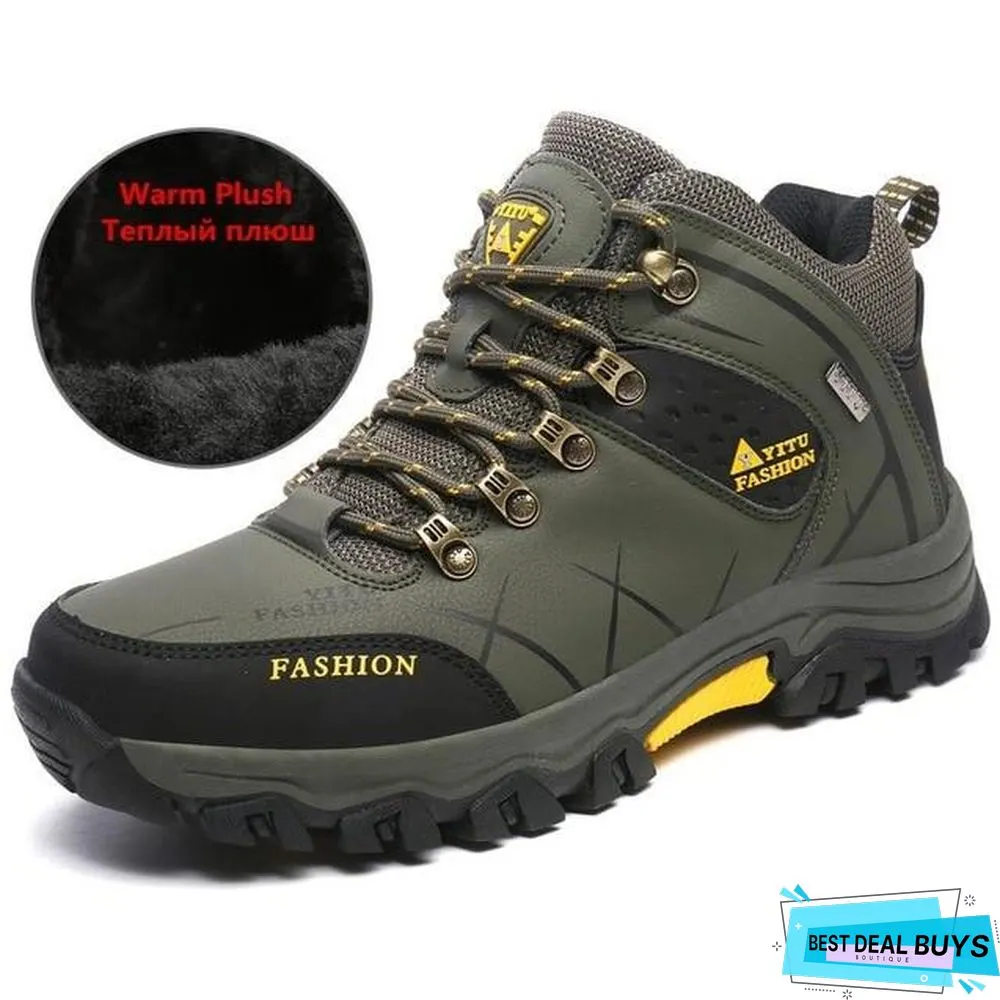 Men Winter Snow Boots Super Warm Men's Boots Waterproof Sneakers Outdoor Male Hiking Boots Work Shoes