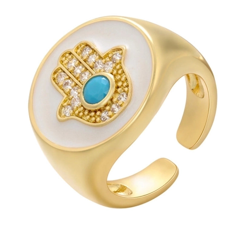 Copper Plating Geometric Zircon