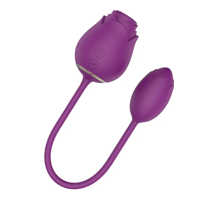 Rose Flower Clit Sucker with Bullet Vibrator S3