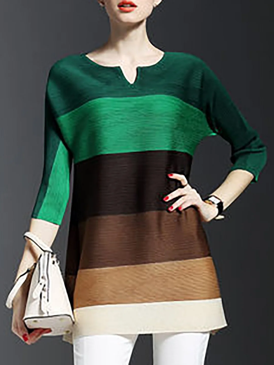 Dresses A-Line Date Color-Block Dresses