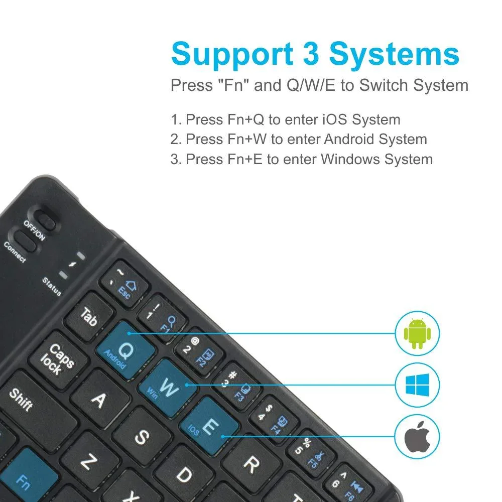 Folding Touch Bluetooth Keyboard