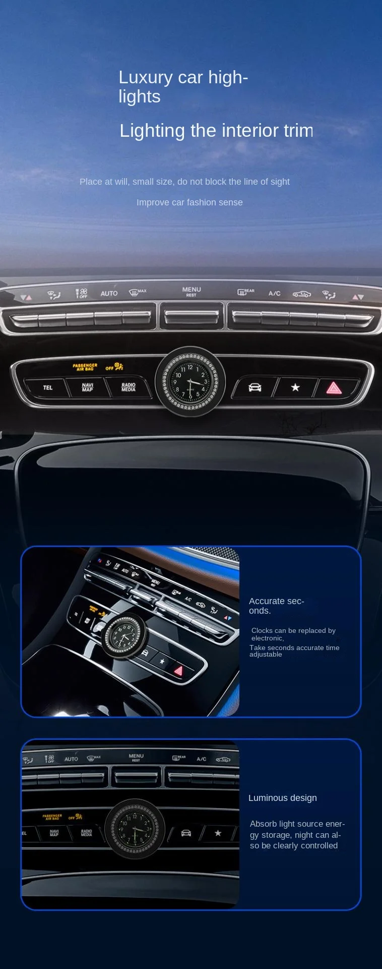 Car quartz watch magnetic navigation bracket