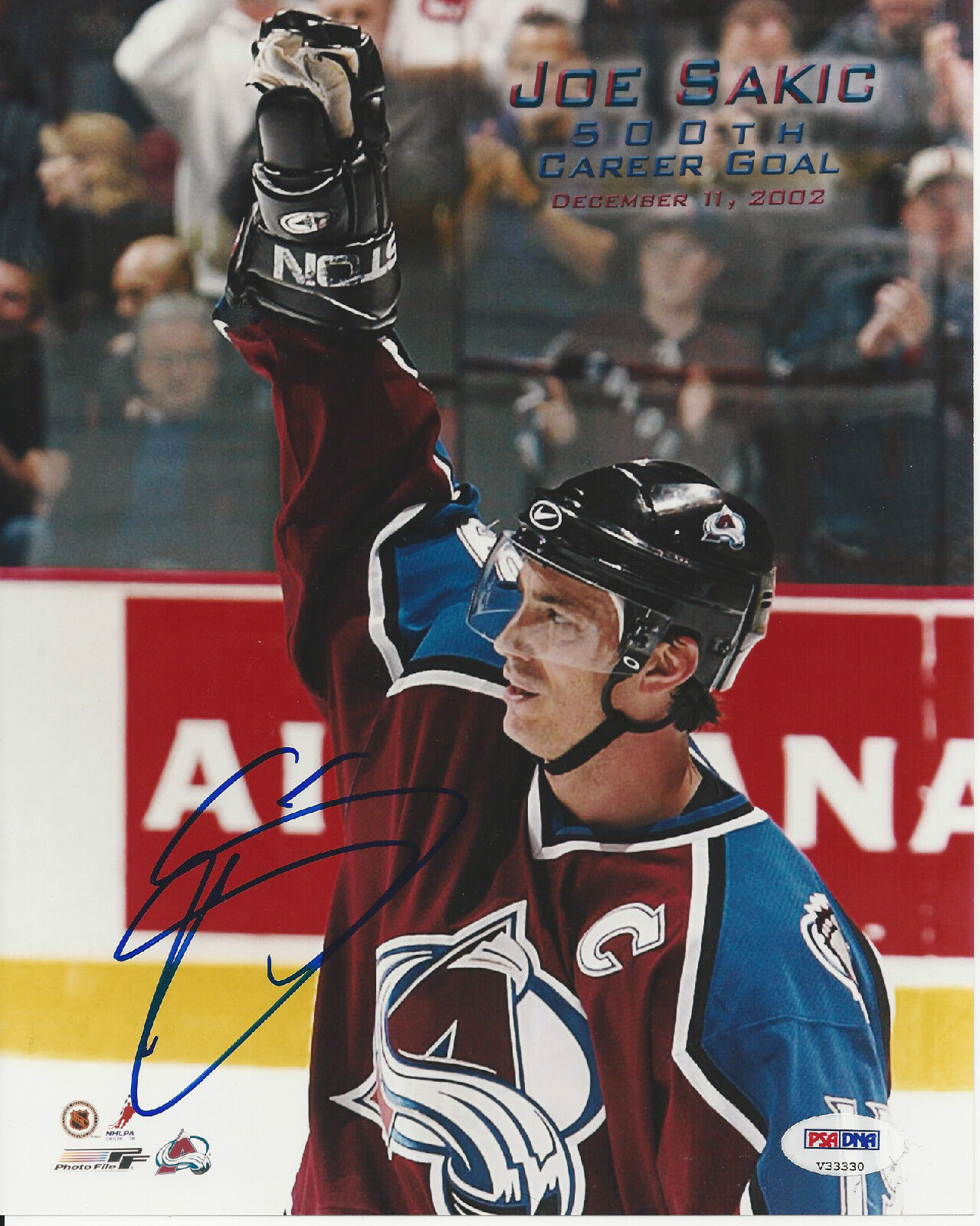 JOE SAKIC (Colorado AVALANCHE) Signed 8 x10 Photo Poster painting w/ PSA COA