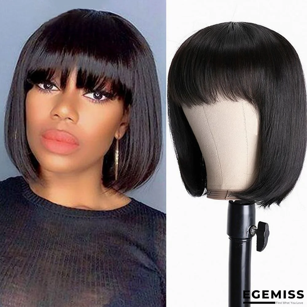 Human Hair Wig with Real Hair Bobo Hair Wig Natural | EGEMISS