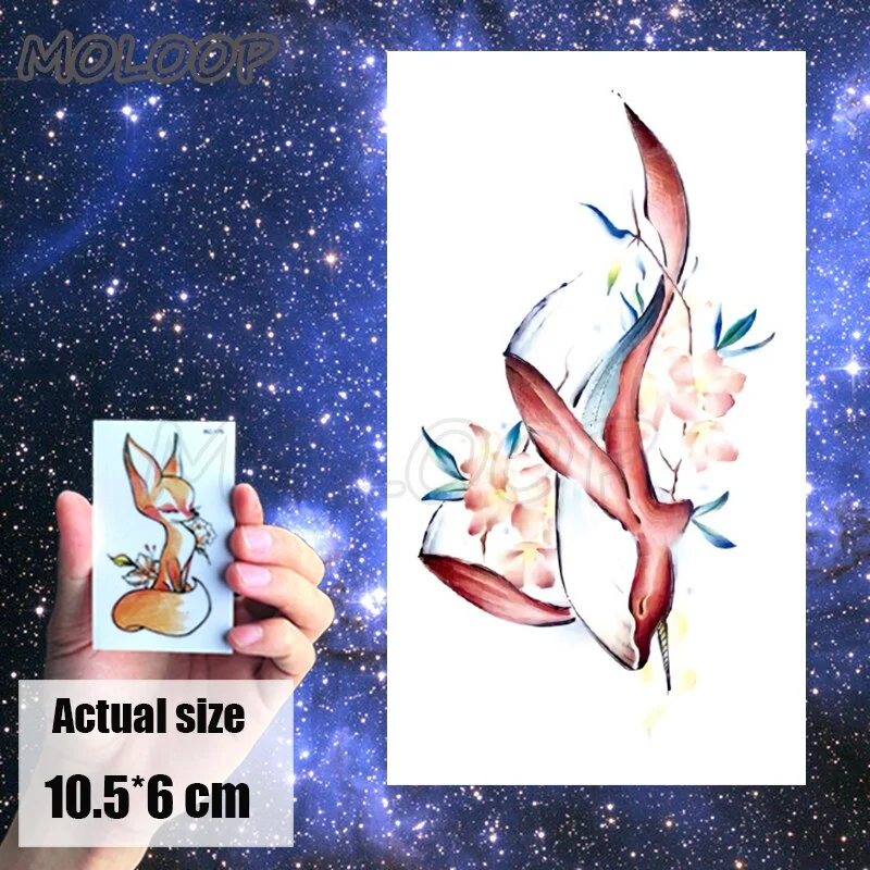 Temporary Tattoo Sticker cat pattern Element Small animal flower waterproof Fake Body Art tatoo for kid girl boy man woman