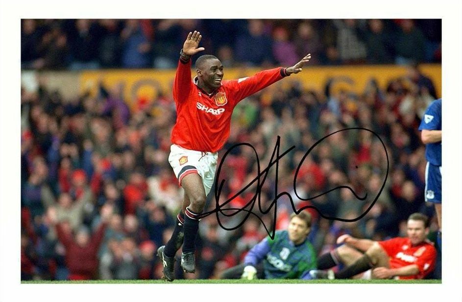 ANDY COLE - MANCHESTER UNITED - AUTOGRAPH SIGNED Photo Poster painting POSTER PRINT