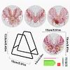 4PCS Diamond Painted Acrylic Pink Wing Placemats Insulated Dish Mats Comes with Mats
