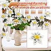 8Pcs 3D White Artificial Flowers DIY Desktop Diamond Art Kit