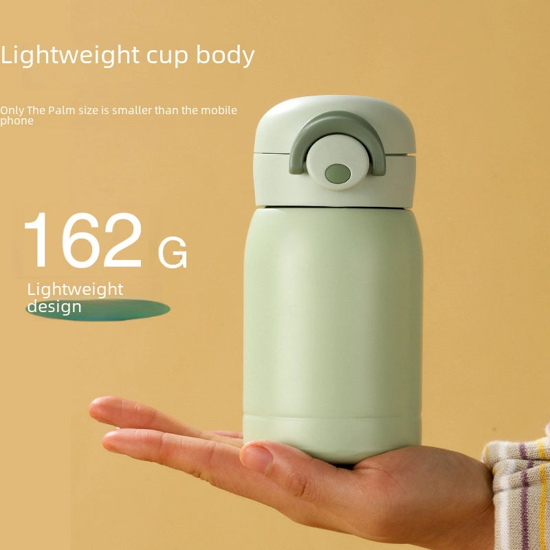 High-looking 304 Stainless Steel Vacuum Cup Simple Mini Pocket Cup Bounce Cup Portable Children Drinking Cup