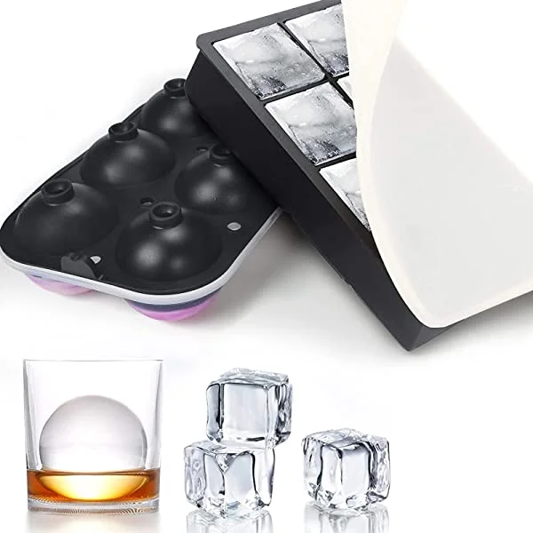 Silicone Ice Cube Tray, Large Ice Ball Mould, Ice Cube Tray with