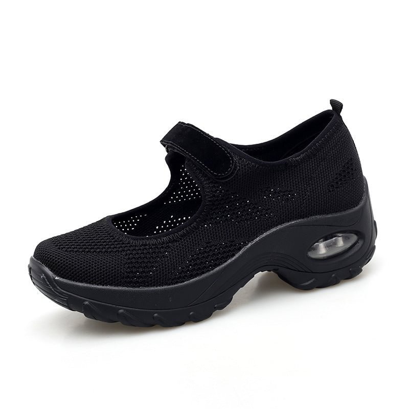 Pretty Mesh Air Cushion Walking Shoes with Velcro- Comfy Sandals for Women