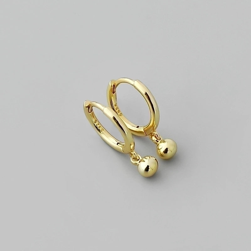 1 Pair Minimalist Geometric Plating Copper Drop Earrings