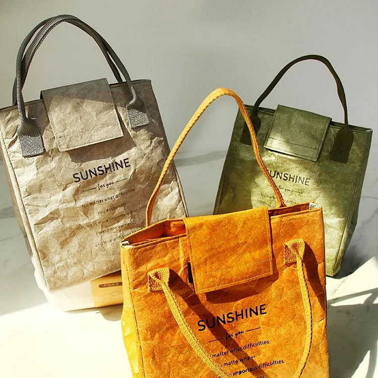 Retro Washed Kraft Paper DuPont Paper Waterproof Small Bag Shopping Bag